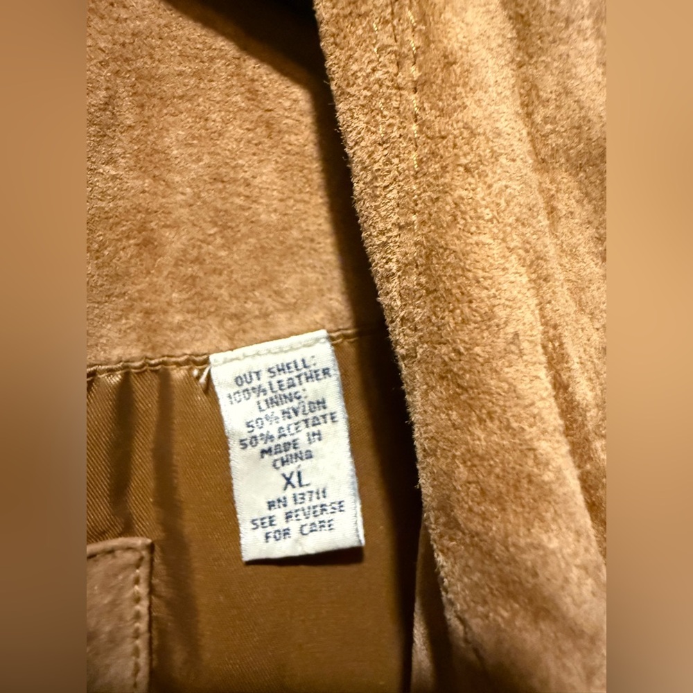 Lord & Taylor Suede Trench Coat in Camel - Picture 3 of 7